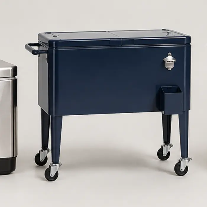 Rolling patio cooler cart